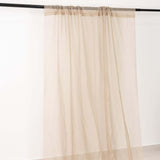 Premium Natural Chiffon Curtain Panel, Backdrop Ceiling Drapery With Rod Pocket