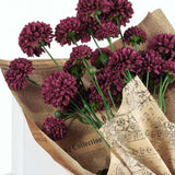 2 Bushes | 33inch Burgundy Artificial Chrysanthemum Mum Flower Bouquets