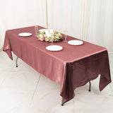 60"x102" Cinnamon Rose Smooth Satin Rectangular Tablecloth