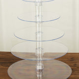 6-Tier Clear Round Acrylic Cupcake Tower Stand, Heavy Duty Cake Stand Dessert Display Film Sheet