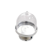 12 Pack | 3 inch Silver Mini Cake Stand Bell Jars, Candy Container