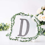 8 inch Black Decorative Rhinestone Alphabet Letter Stickers DIY Crafts - D