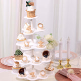 18inch 5-Tier Scallop Edge 27-Cupcake Holder Stand, Dessert Display Tower