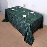 90inch x 132inch Hunter Emerald Green Seamless Diamond Sequin Rectangular Tablecloth