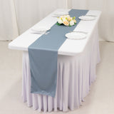 Premium Scuba Polyester 12x108inch Table Runner Dusty Blue - Wrinkle-Free Table Linen