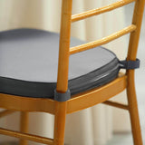 2inch Thick Charcoal Gray Chiavari Chair Pad, Memory Foam Seat Cushion With Ties and Removable Cover