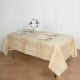 Natural Rectangle Plastic Table Cover in Rustic Wooden Print