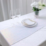 12inch x 108inch Iridescent Blue Premium Sequin Table Runner