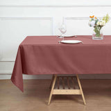 60x102inch Cinnamon Rose Polyester Rectangular Tablecloth