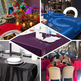 60"x102" Fuchsia Smooth Satin Rectangular Tablecloth