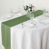 12"x108" Olive Green Polyester Table Runner