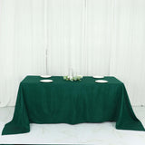 90x132Inch Hunter Emerald Green Accordion Crinkle Taffeta Rectangular Tablecloth