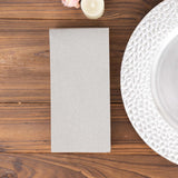 20 Pack | Silver Soft Linen-Feel Airlaid Paper Dinner Napkins