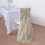 5 Pack | 22 x 78 inches Natural DIY Premium Designer Chiffon Chair Sashes