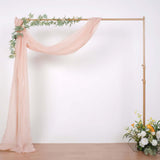 10ft Gold Metal DIY Adjustable Heavy Duty Backdrop Stand Kit, Steel Base