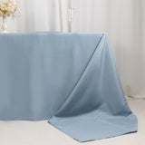 Dusty Blue Seamless Premium Polyester Rectangular Tablecloth - 220GSM for 8 Foot Table With Floor-Le