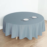 108" Dusty Blue Polyester Round Tablecloth