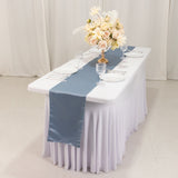 12x108inch Dusty Blue Lamour Satin Table Runner