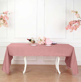 60"x126" Dusty Rose Polyester Rectangular Tablecloth