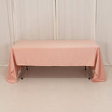 60"x126" Dusty Rose Lamour Satin Rectangle Tablecloth