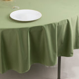 90" Dusty Sage Green Premium Scuba Wrinkle Free Round Tablecloth, Scuba Polyester Tablecloth