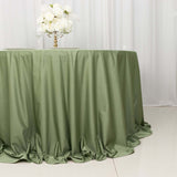 132inch Dusty Sage Green Premium Scuba Round Tablecloth, Scuba Polyester Tableclo