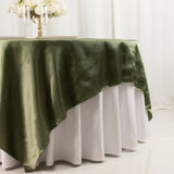 90" Dusty Sage Green Satin Overlay Square Table Overlay