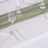 6ft Eucalyptus Sage Green Premium Chiffon Table Runner