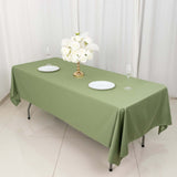 60"x102" Dusty Sage Green Premium Scuba Wrinkle Free Rectangular Tablecloth, Scuba Polyester