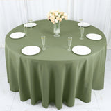 120inch Eucalyptus Sage Green Polyester Round Tablecloth