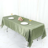 60"x102" Dusty Sage Green Smooth Satin Rectangular Tablecloth