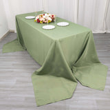 90x156inch Eucalyptus Sage Green 220 GSM Seamless Premium Polyester Rectangular Tablecloth