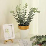 30 Stems | 17inch Frosted Green Artificial Eucalyptus Sprays, Faux Plants