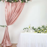 8ftx10ft Dusty Rose Satin Formal Event Backdrop Drape, Window Curtain Panel