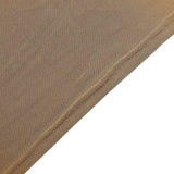 Taupe Stretch Spandex Rectangle Tablecloth 8ft Wrinkle Free Fitted Table Cover