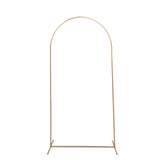 7ft Gold Metal Wedding Arch Chiara Backdrop Stand Floral Display Frame With Round Top