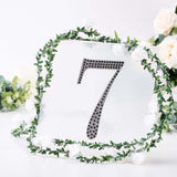 8 inch Black Decorative Rhinestone Number Stickers DIY Crafts - 7