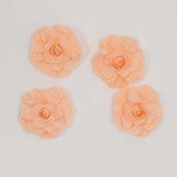 4 Pack | 12inch Large Blush / Rose Gold Real Touch Artificial Foam DIY Craft Roses