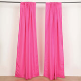 2 Pack Fuchsia Polyester Event Curtain Drapes, 10ftx8ft Backdrop Event Panels With Rod Pockets