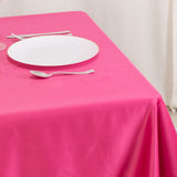 Fuchsia Seamless Lamour Satin Square Table Overlay- 54inch