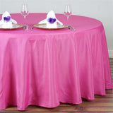 132Inch Fuchsia Seamless Polyester Round Tablecloth