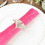 5 Pack | Fuchsia Accordion Crinkle Taffeta Cloth Dinner Napkins