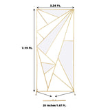 7ft Tall Gold Metal Rectangular Geometric Flower Frame Prop Stand