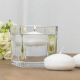 12 Pack 3inch White Floating Candles, Unscented Dripless Wax Discs for Centerpieces