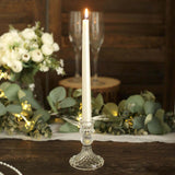 6 Pack | 4inch Clear Glass Diamond Pattern Pillar Votive Candle Stands