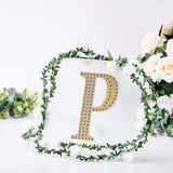 8inch Gold Decorative Rhinestone Alphabet Letter Stickers DIY Crafts - P