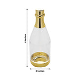 12 Pack | Mini Champagne Bottle Party Favor Candy Treat Gift Container - Metallic Gold 6Inch