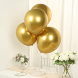 10 Pack Chrome Gold Biodegradable Latex Balloons 18inch Thick Eco Friendly Metallic Party Balloons