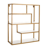 22inch Gold Metal 4-Tier Dessert Cupcake Stand, Wall Hanging Shelf Display Rack