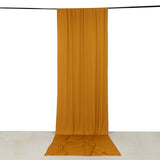 Gold 4-Way Stretch Spandex Photography Backdrop Curtain with Rod Pockets, Drapery Panel